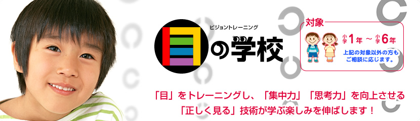 「目」をトレーニングし、「集中力」「思考力」を向上させる、「正しく見る」技術が学ぶ楽しみを伸ばします!